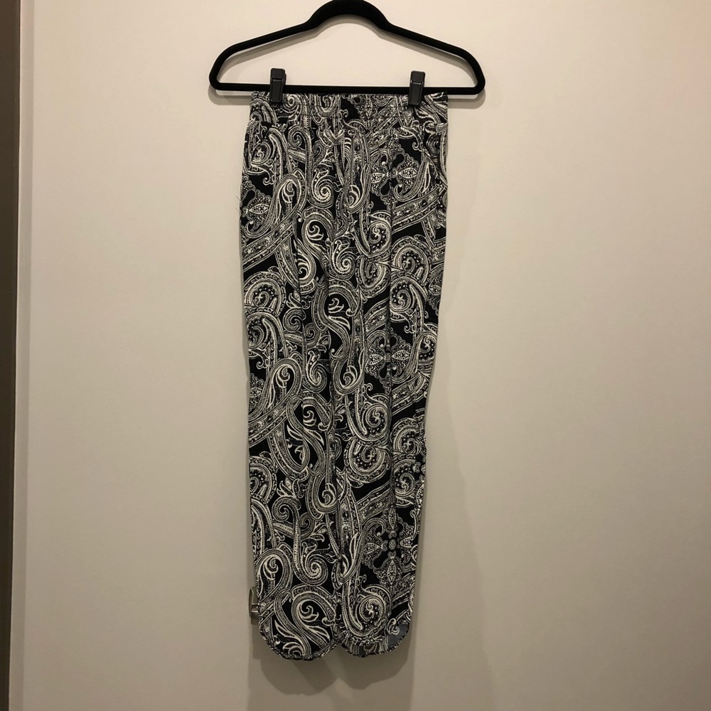 Black and White Patterned Socialite Pants S